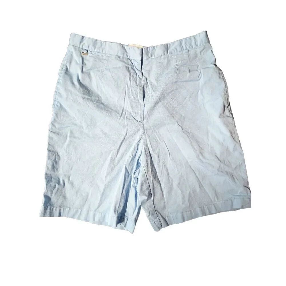 LizGolf By Liz Claiborne Baby Blue Gold Shorts Women's 10
